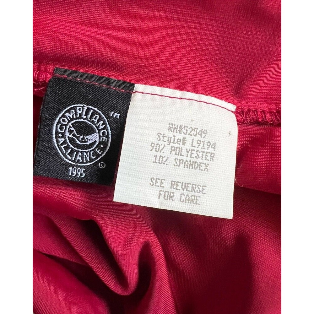 VTG 90s Y2K Laundry Shelli Segal Red Velvet Halter Maxi Dress Open Back NWT Sz M - Picture 16 of 16